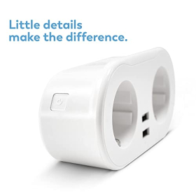 Умная WiFi-розетка Garza с 2 USB-портами и функцией измерения энергии