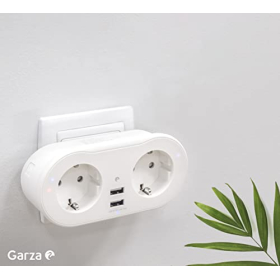 Умная WiFi-розетка Garza с 2 USB-портами и функцией измерения энергии