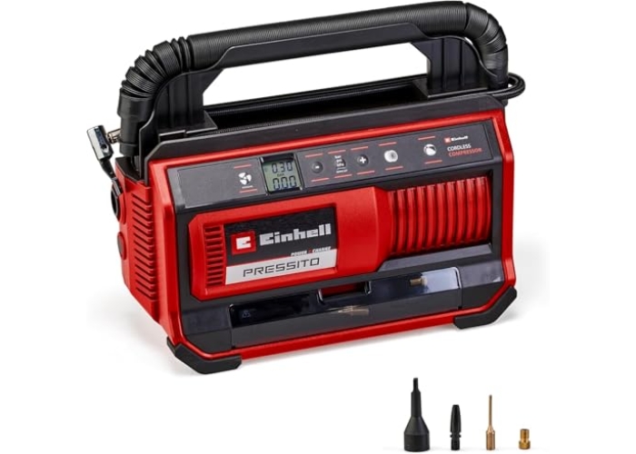 Аккумуляторный компрессор Einhell PRESSITO Power X-Change, комплект адаптеров Аккумуляторный компрессор Einhell PRESSITO Power X-Change, комплект адаптеров