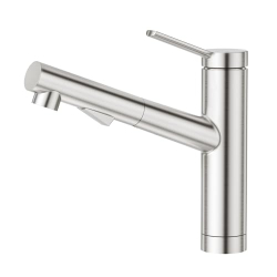 CREA kitchen faucet with pull-out spray, stainless steel
