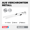 tesa DELUXXE 2-arm towel rail, chrome-plated, rustproof, self-adhesive