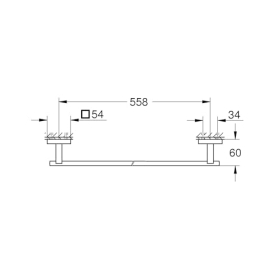 GROHE Start Cube Quickfix Handtuchhalter Metall 600 mm
