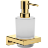 AddStoris wall-mounted soap dispenser by hansgrohe, polished gold finish