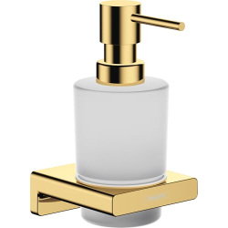 AddStoris wall-mounted soap dispenser by hansgrohe, polished gold finish