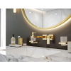 AddStoris wall-mounted soap dispenser by hansgrohe, polished gold finish