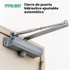PALMAT Hydraulic Door Closer Automatically Adjustable Black