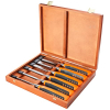 Bahco 6-piece chisel set in wooden box, colored