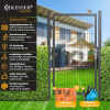 KESSER Premium-Gartentor aus verzinktem Metall, 160 x 106 cm, anthrazit