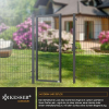 KESSER Premium-Gartentor aus verzinktem Metall, 160 x 106 cm, anthrazit