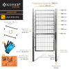 KESSER Premium-Gartentor aus verzinktem Metall, 160 x 106 cm, anthrazit