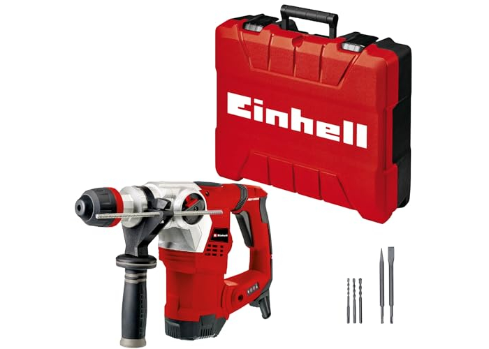 Einhell TE-RH 32 4F hammer drill kit, 1250W, 5J, SDS Plus, incl. 3 drill bits & chisel Einhell TE-RH 32 4F hammer drill kit, 1250W, 5J, SDS Plus, incl. 3 drill bits & chisel