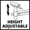 Original Einhell MSS 1608 saw base frame for cutting machines, height adjustable, removable workpiece supports