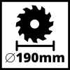 Einhell hand circular saw TE-CS 190/1 with aluminum table