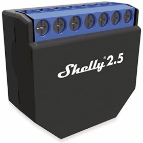 Shelly 2.5 Smart Home WiFi: interruptor de relé dual de 230 V con control en la nube