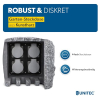 UNITEC garden power strip in stone look, 4-way, IP44
