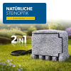 UNITEC garden power strip in stone look, 4-way, IP44