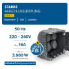 UNITEC garden power strip in stone look, 4-way, IP44