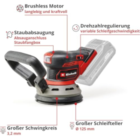 Einhell Professional Akku Exzenterschleifer TP-RS 18/32 Li BL, 18V, 125mm