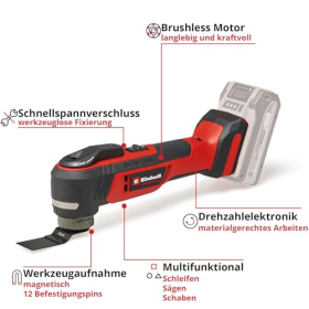 Einhell Professional TP-MG 18 Li BL-Solo Power X-Change Akku-Multifunktionswerkzeug