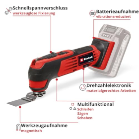 Einhell TE-MG 18/1 Li – беспроводной многофункциональный инструмент, 3 функции, один