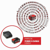 Стартовий набір Einhell Power X Change з акумулятором та швидкісним зарядним пристроєм з літій-іонним акумулятором