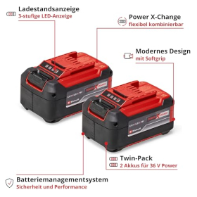 Einhell PXC battery twin pack 18 V, 5.2 Ah
