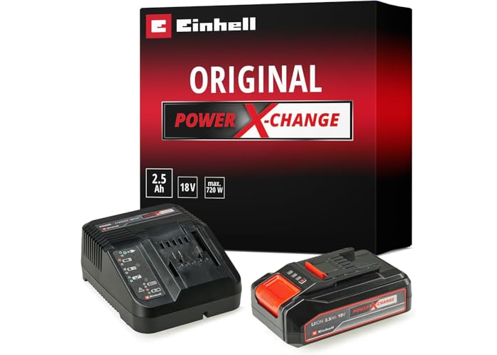 Оригинальный стартовый комплект Einhell 18V 2.5 Ah Power X-Change с аккумулятором и зарядным устройством Оригинальный стартовый комплект Einhell 18V 2.5 Ah Power X-Change с аккумулятором и зарядным устройством