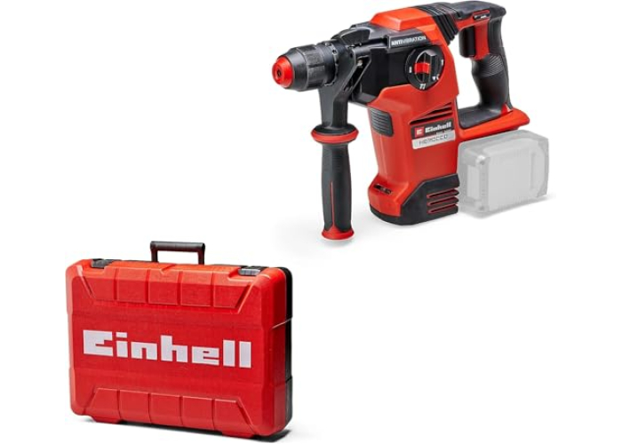Акумуляторний перфоратор Einhell Herocco 36/28 Power X-Change з енергією удару 3,2 Дж, SDS+, безщітковий, в комплекті з кейсом, без акумулятора та зарядного пристрою Акумуляторний перфоратор Einhell Herocco 36/28 Power X-Change з енергією удару 3,2 Дж, SDS+, безщітковий, в комплекті з кейсом, без акумулятора та зарядного пристрою