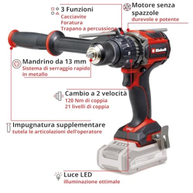 Einhell TP-CD 18/120 Li BL-Solo Cordless Impact Drill Driver, 120 Nm