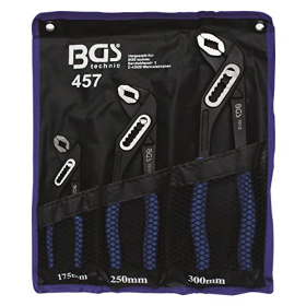 Juego de alicates para bomba de agua BGS 457, 3 piezas, 175–240–300 mm, antideslizantes.