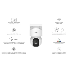 Cámara IP VIMAR 46243.030CL 4G LTE con energía solar y 3 MP, batería
