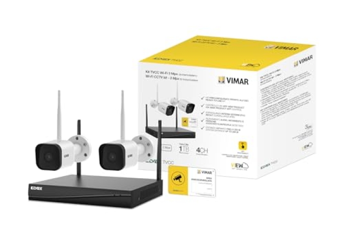 Vimar 46KIT.036C – Wi-Fi Kit 3MP, 2 bullet cameras 3.6mm Vimar 46KIT.036C – Wi-Fi Kit 3MP, 2 bullet cameras 3.6mm