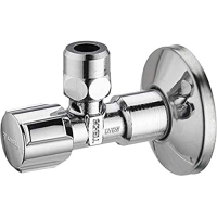 Schell Comfort 049170699 Angle valve 1/2 inch with handle, self-sealing, chrome