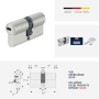 ABUS 49480 D6XNP - Profilzylinder (45/45) mit 5 Schlüsseln, Nickel-Perlmutt