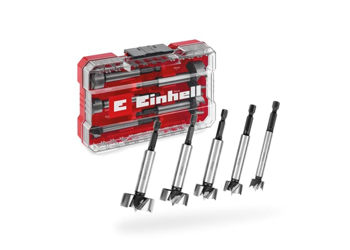 Оригинальный набор сверл Форстнера Einhell M-CASE 5, 5 предметов, сталь C65 Оригинальный набор сверл Форстнера Einhell M-CASE 5, 5 предметов, сталь C65