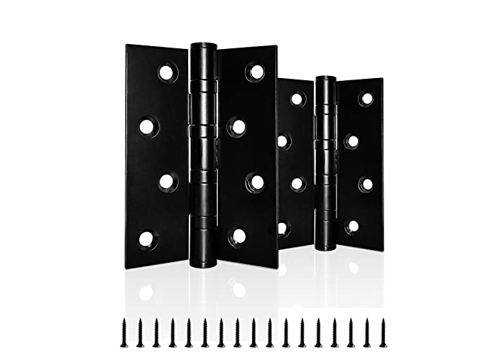 AOLISHENG 4 Zoll kugelgelagerte Türscharniere 100 mm Edelstahl schwarz für Innentüren aus Holz 1 Paar AOLISHENG 4 Zoll kugelgelagerte Türscharniere 100 mm Edelstahl schwarz für Innentüren aus Holz 1 Paar