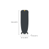 Joseph Joseph Glide Plus ironing board, 135 x 45 cm, height-adjustable and heat-resistant steam ironing board, easy to store
