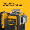 DEWALT – Láser cruzado verde XR 12 V 3x360°