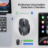 TECKNET Wireless Bluetooth Mouse 4800 DPI, drei Modi, leise, bis zu 30 Monate Nutzungsdauer