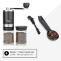 Milu manual coffee grinder, 6-stage grinding, with spoon and brush (black)