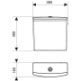 Wirquin 50717359 Reviso-Tank (wassersparend, niedrig), Weiß