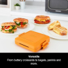 Morphy Richards Mico Toastie - Sandwich Maker & Grill with Heatwave Technology, Silicone, Orange