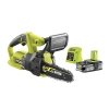RYOBI – Compact Electric Chainsaw 18 V ONE+ 20 cm – Tool for pruning small trees – Side chain tensioner