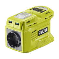 RYOBI 18V transformer 2in1 – 2x USB-A, 1x USB-C, LED lamp