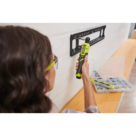 Llave de trinquete Ryobi RR14W4-120G de 1/4", 4 V, USB, batería de iones de litio de 2,0 Ah