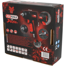 KS Tools 515.1200 1/2 Zoll Mini-Schlagschrauber inkl. Abluftschlauch
