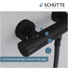 SCHÜTTE LONDON 52466 - Термостат для душу із захистом від опіків при 38 ℃, термостат для душу, матовий чорний 