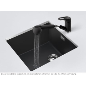 Grifo de cocina SCHOCK Cosmo Croma: grifo de alta presión gris con ducha extraíble
