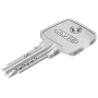 Abus 532764 7030 W - Zusätzlicher Türriegel mit Verriegelungsbügel, weiß