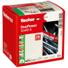 fischer DUOPOWER 12x60 S Universal Plugs & Screws, 10 pieces, for concrete & masonry